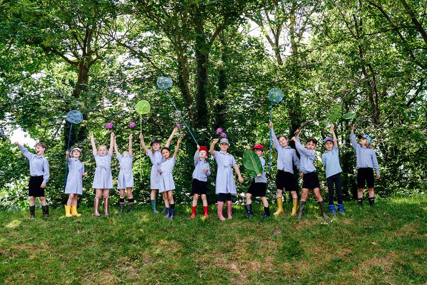 Preprep children with nets