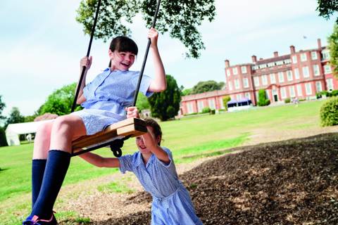 Children on a swing